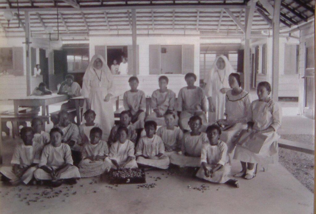 Roofed section of the playground at St Gerardus Majella, 1930