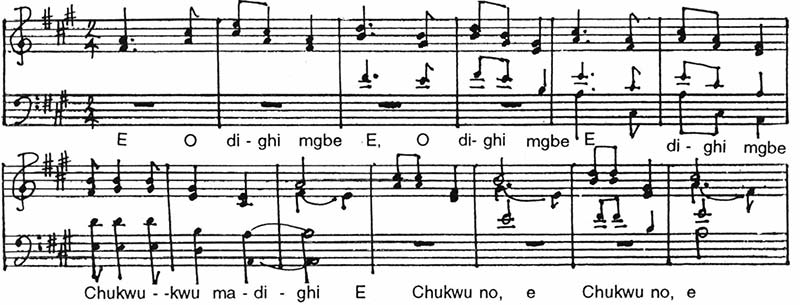Chukwu No Rue Ebigh’ Ebi by Ikoli Harcourt-Whyte (notated by A.K. Achinuvu)