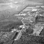 A view from the air of the asilo-colônia Aimorés