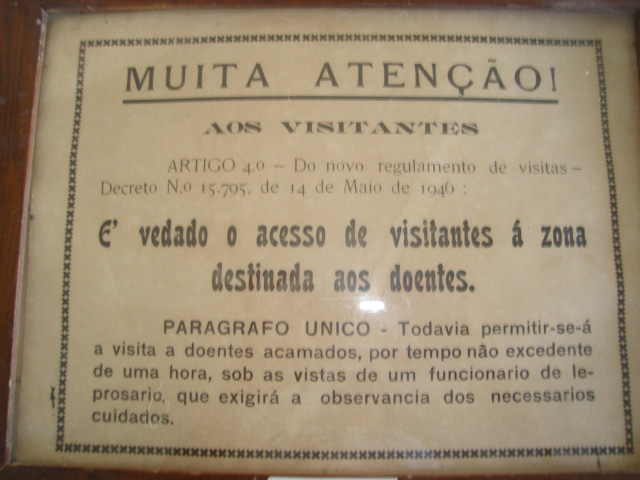 A sign forbidding visitors from accessing patient areas (1946)