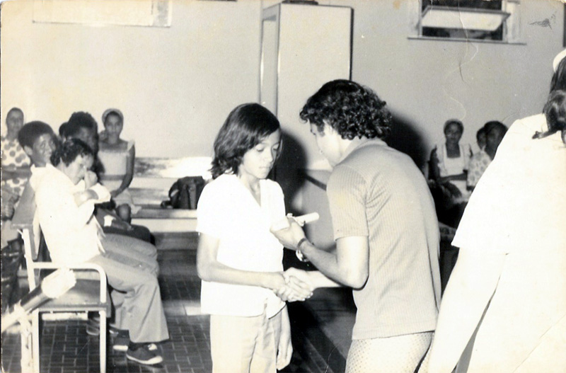 People in the Catholic church at Santa Marta
