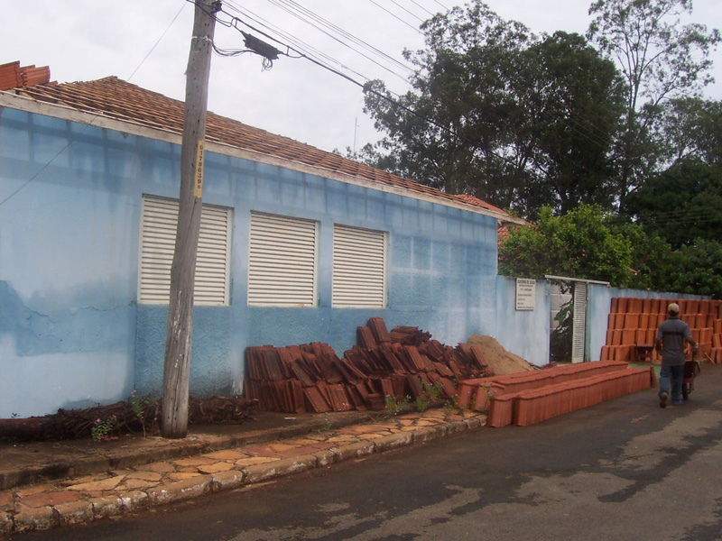 The old hospital in the colony, undergoing