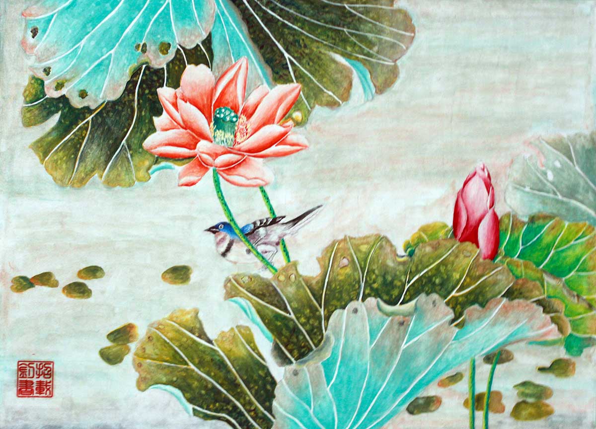 Birds Playing in the Water