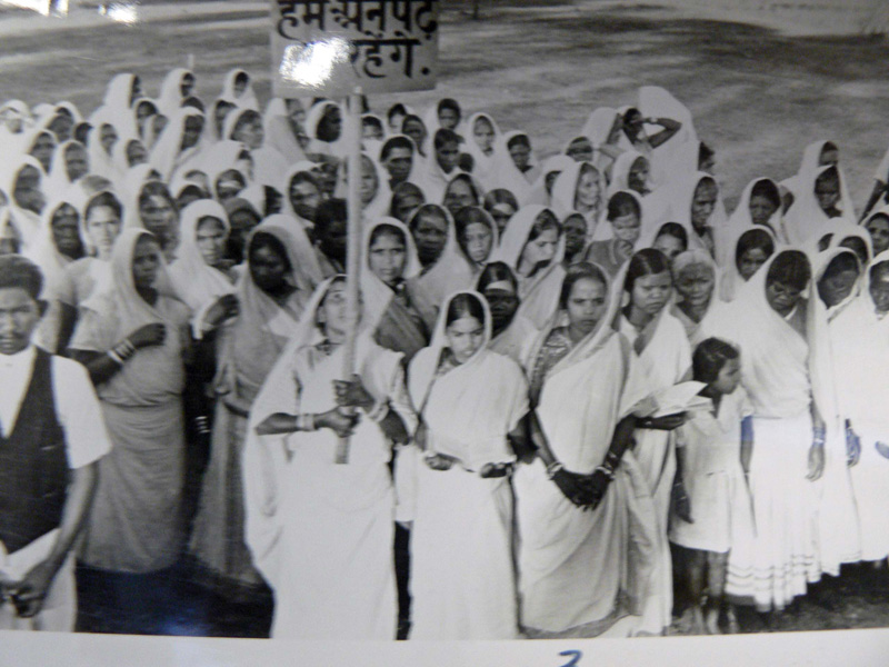 A protest in support of women’s literacy. Placard: ‘We do not want to remain illiterate’