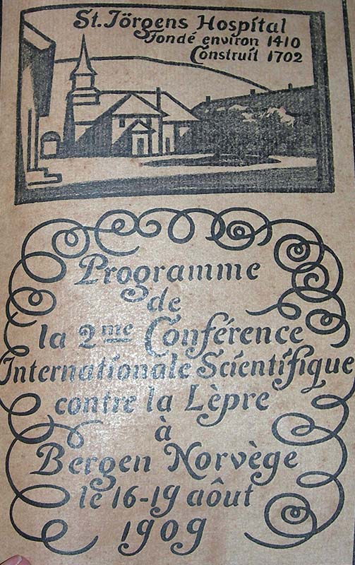 Program for the Second International Leprosy Congress in Bergen, 1909
