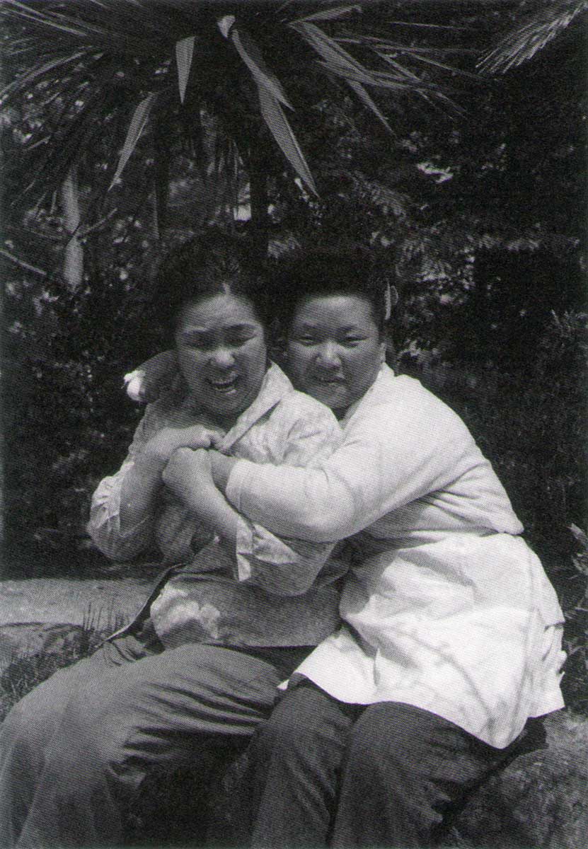 Dormitory friends rest for a minute