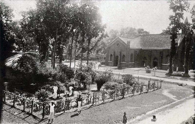West side of the Church and Garden