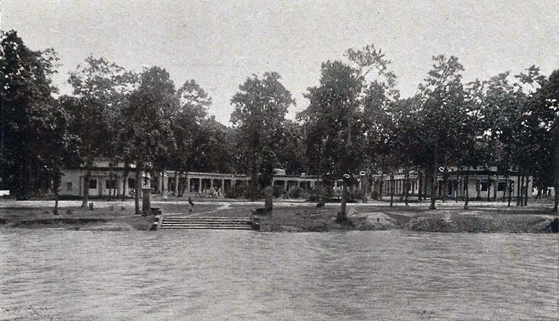 The hospital wards as seen from the Fraser Tank