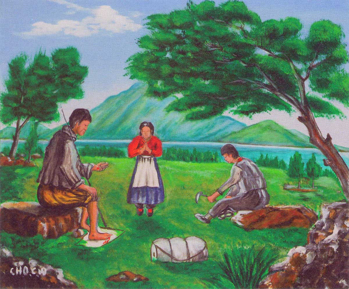 Burying an infected toe that fell off