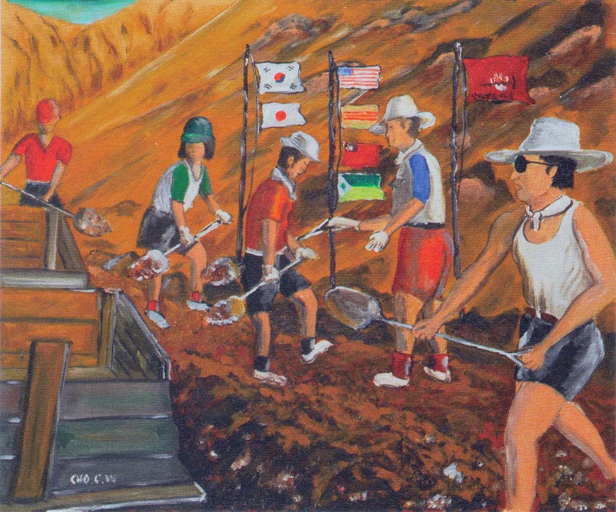 Work camp volunteers