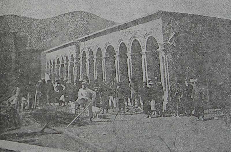 One of the dormitories in the course of construction (Leper Quarterly)